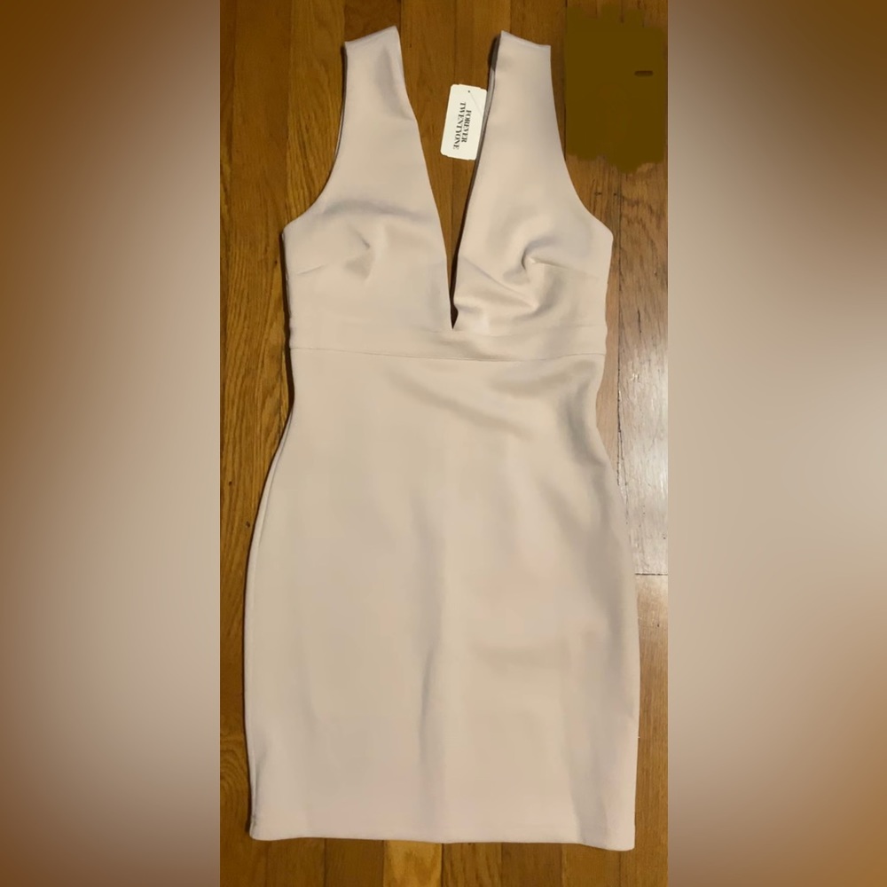 NWT Forever 21 Size Small Nude Bodycon dress zippered back